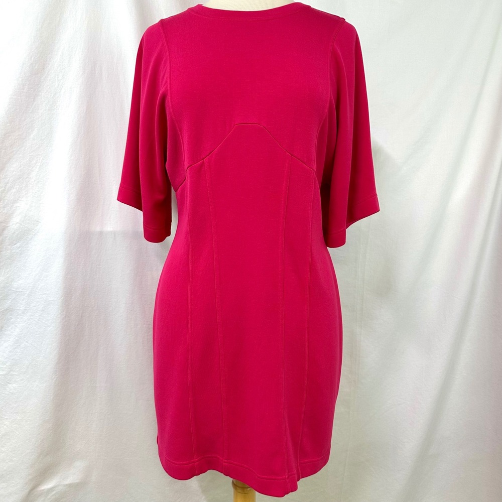 DAILY PRACTICE ANTHROPOLOGIE Rose Pink Short Sleeve Mini T Shirt Dress L Bodycon